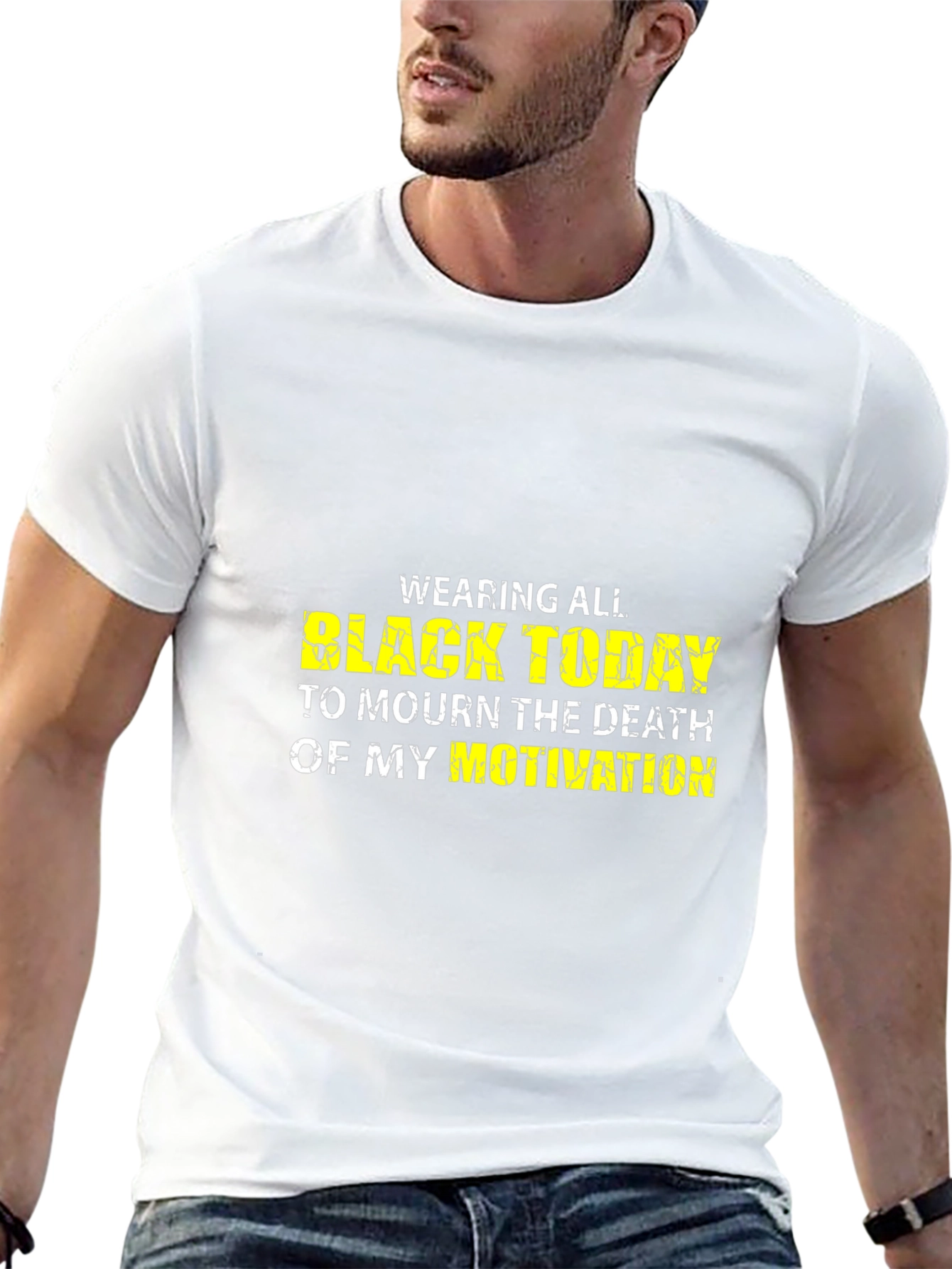 Black Today T-Shirt - Mourn Motivation Funny Graphic Tee