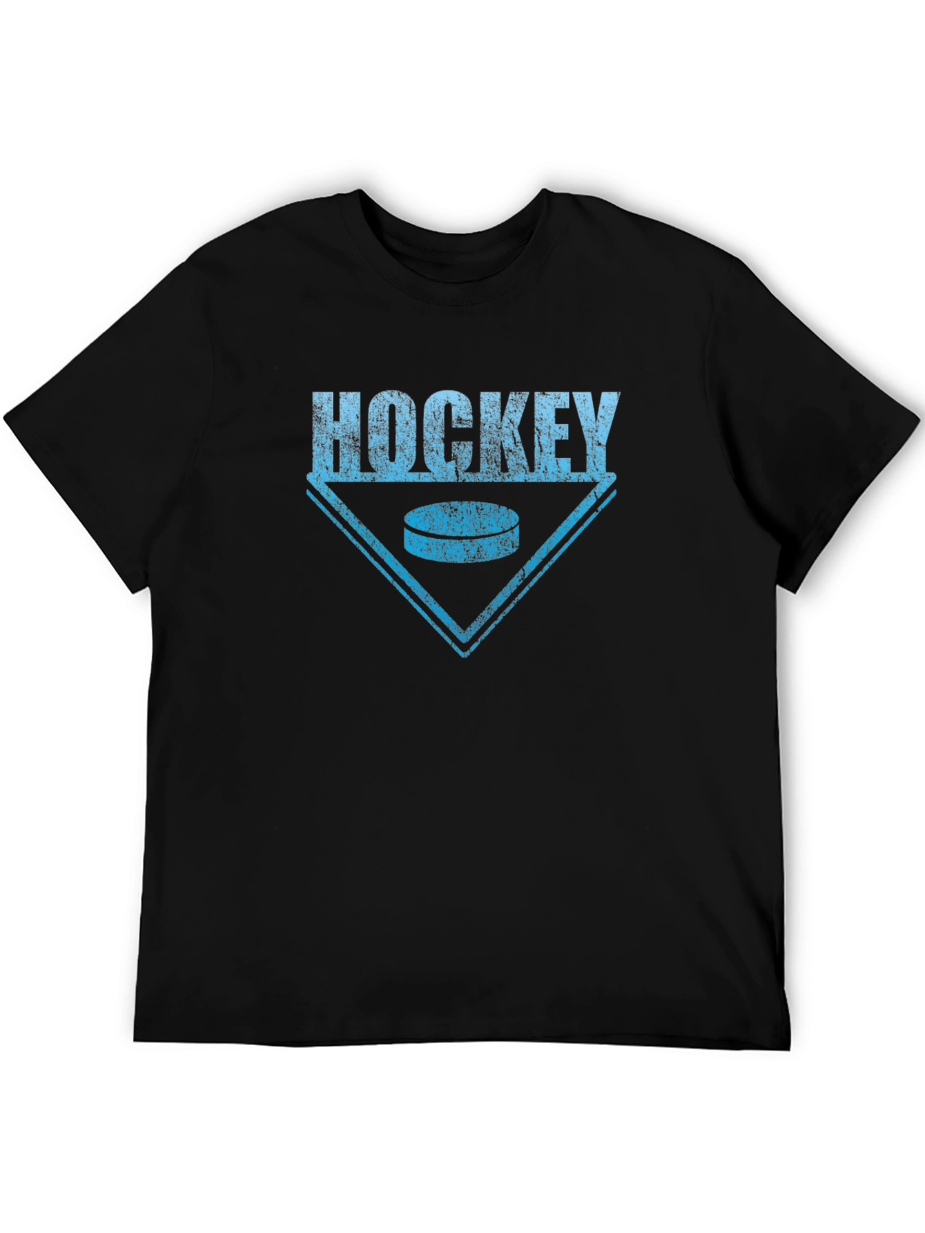 Hockey Graphic T-Shirt - Casual Black Tee