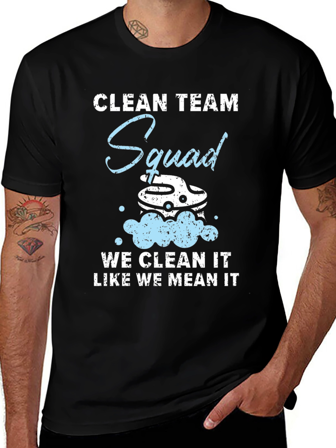 Clean Team Squad T-Shirt - Cleaning Service Apparel