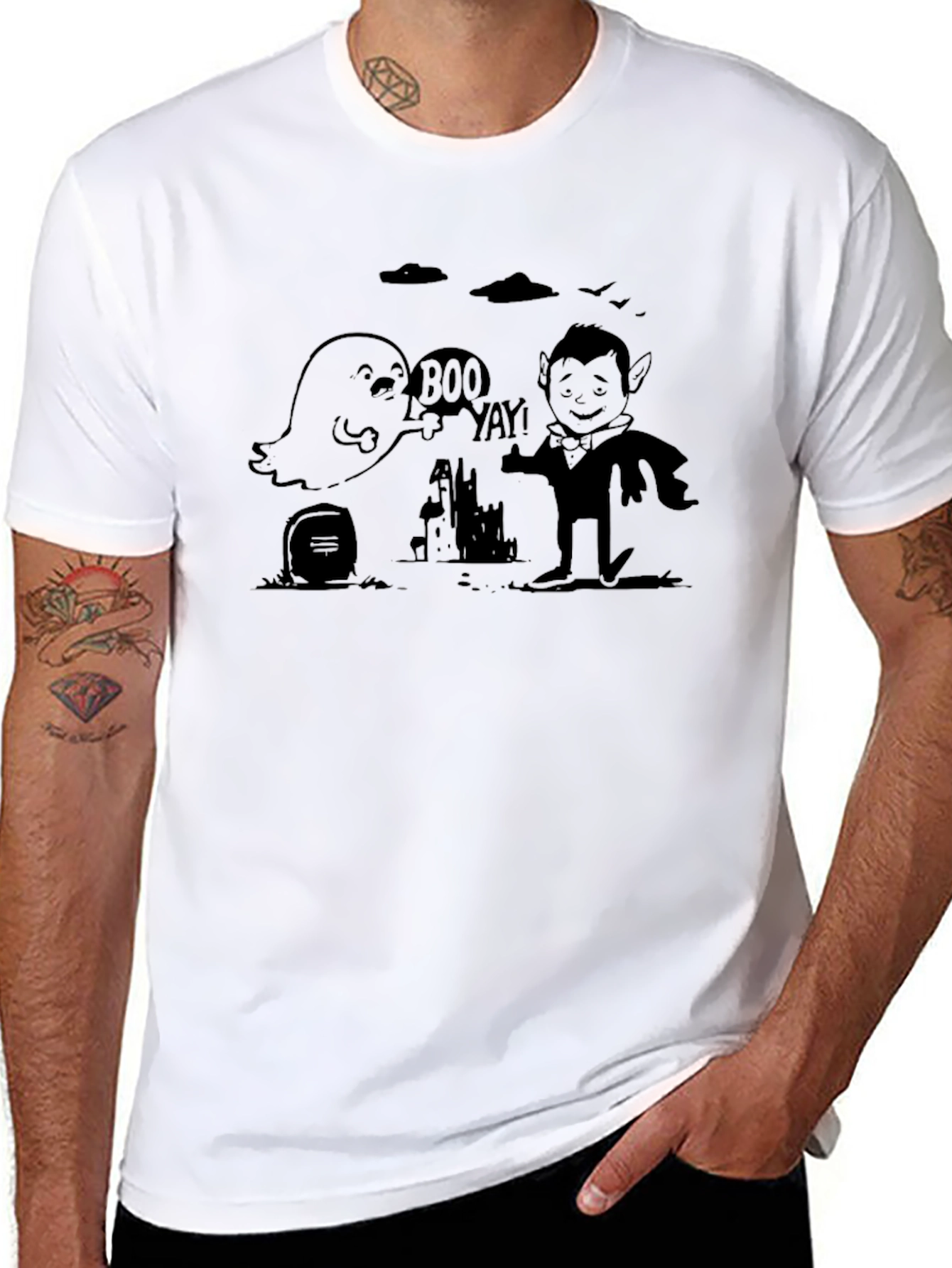 Halloween Graphic T-Shirt - Spooky Fun Design