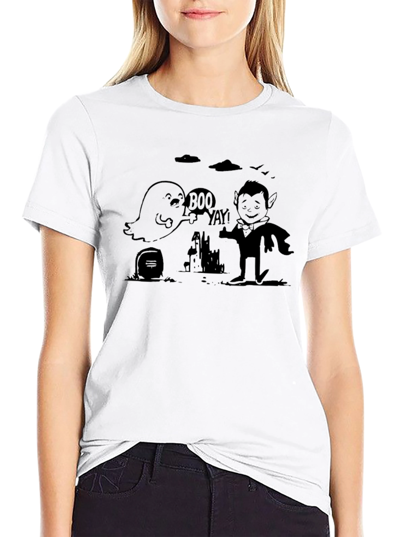 Halloween Graphic T-Shirt - Spooky Fun Design