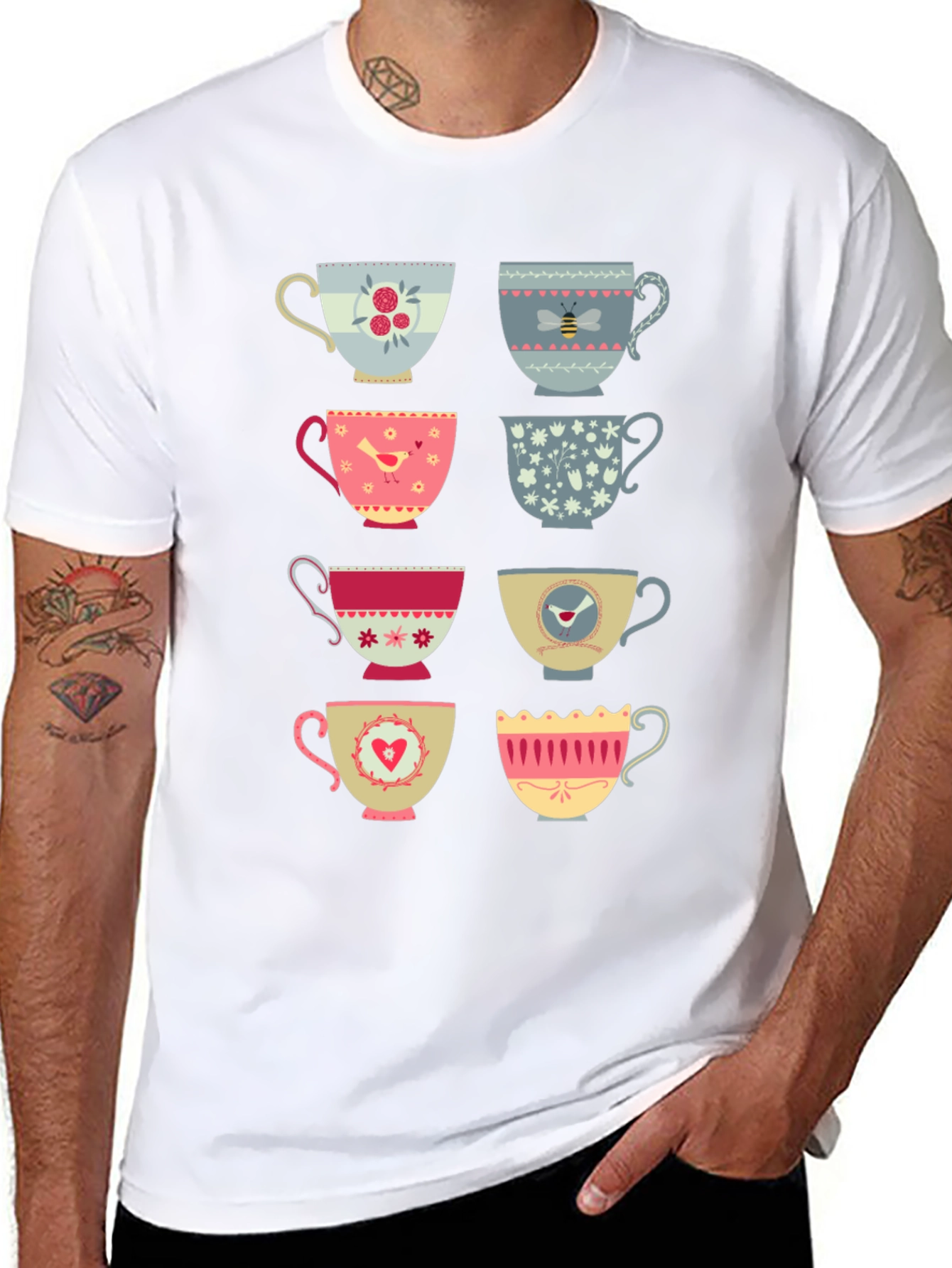 Whimsical Tea Cup T-Shirt: Unique Stylish Comfortable