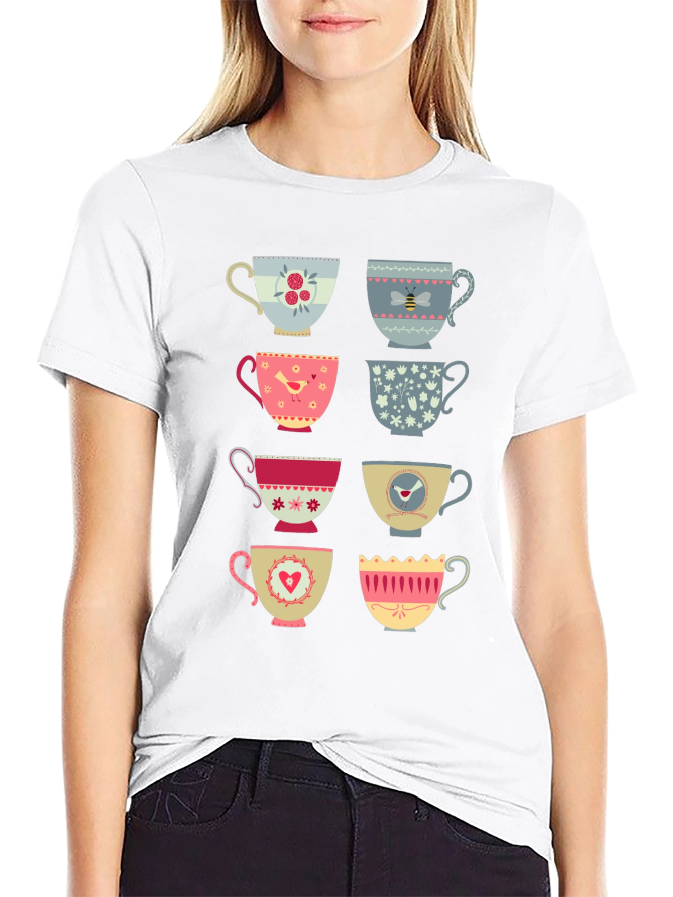 Whimsical Tea Cup T-Shirt: Unique Stylish Comfortable