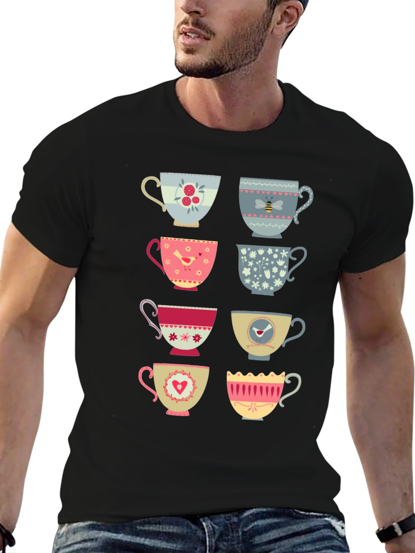 Whimsical Tea Cup T-Shirt: Unique Stylish Comfortable