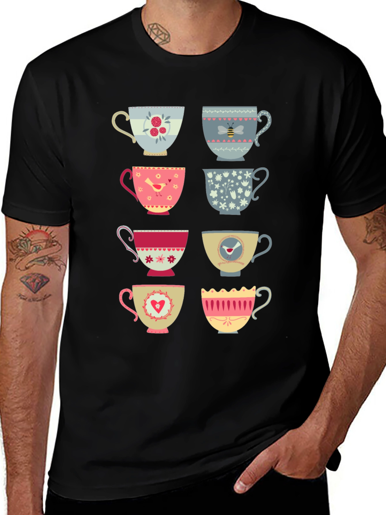 Whimsical Tea Cup T-Shirt: Unique Stylish Comfortable