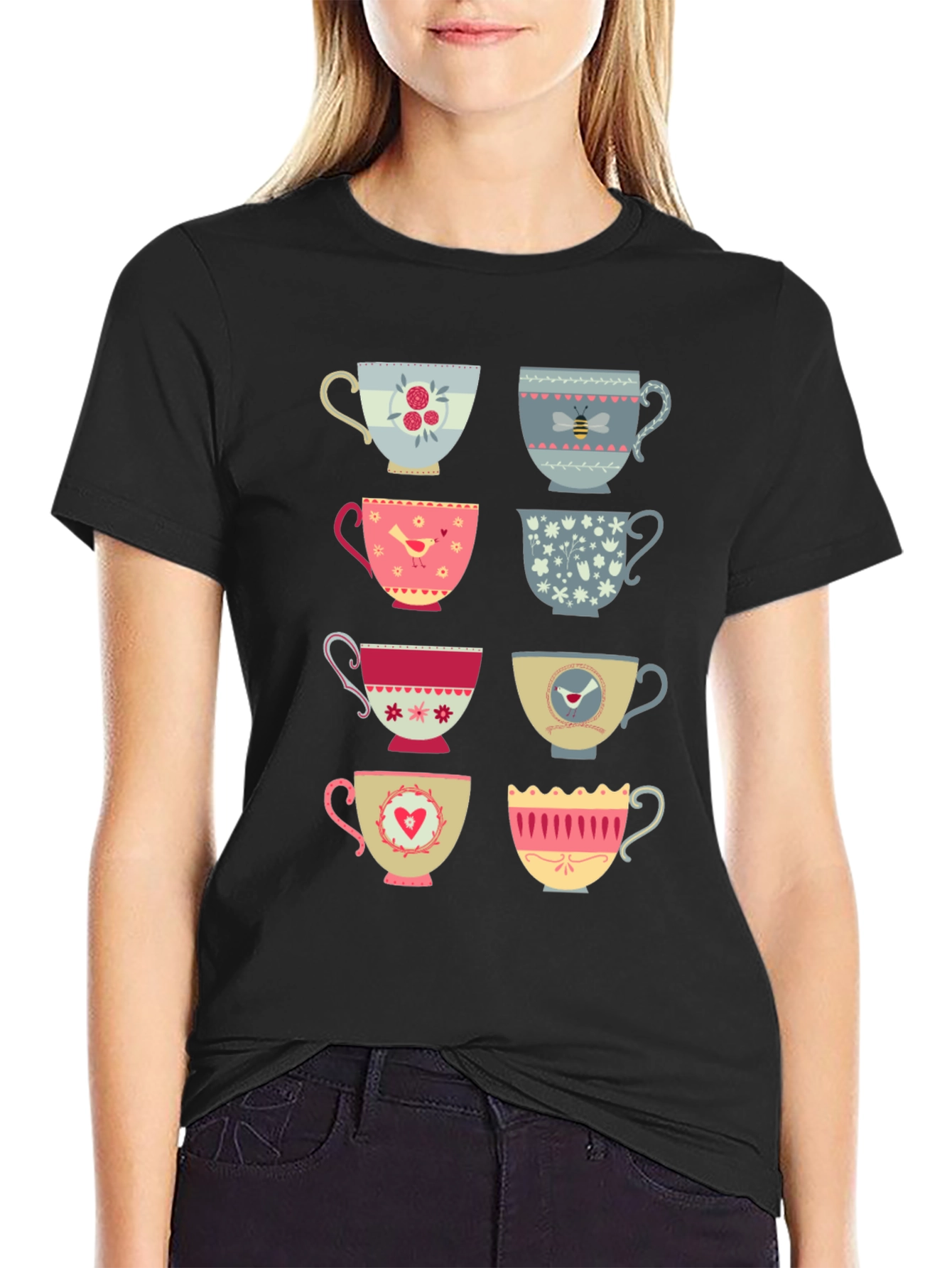 Whimsical Tea Cup T-Shirt: Unique Stylish Comfortable