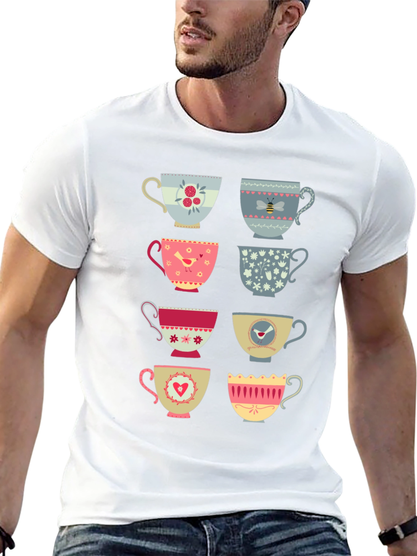Whimsical Tea Cup T-Shirt: Unique Stylish Comfortable