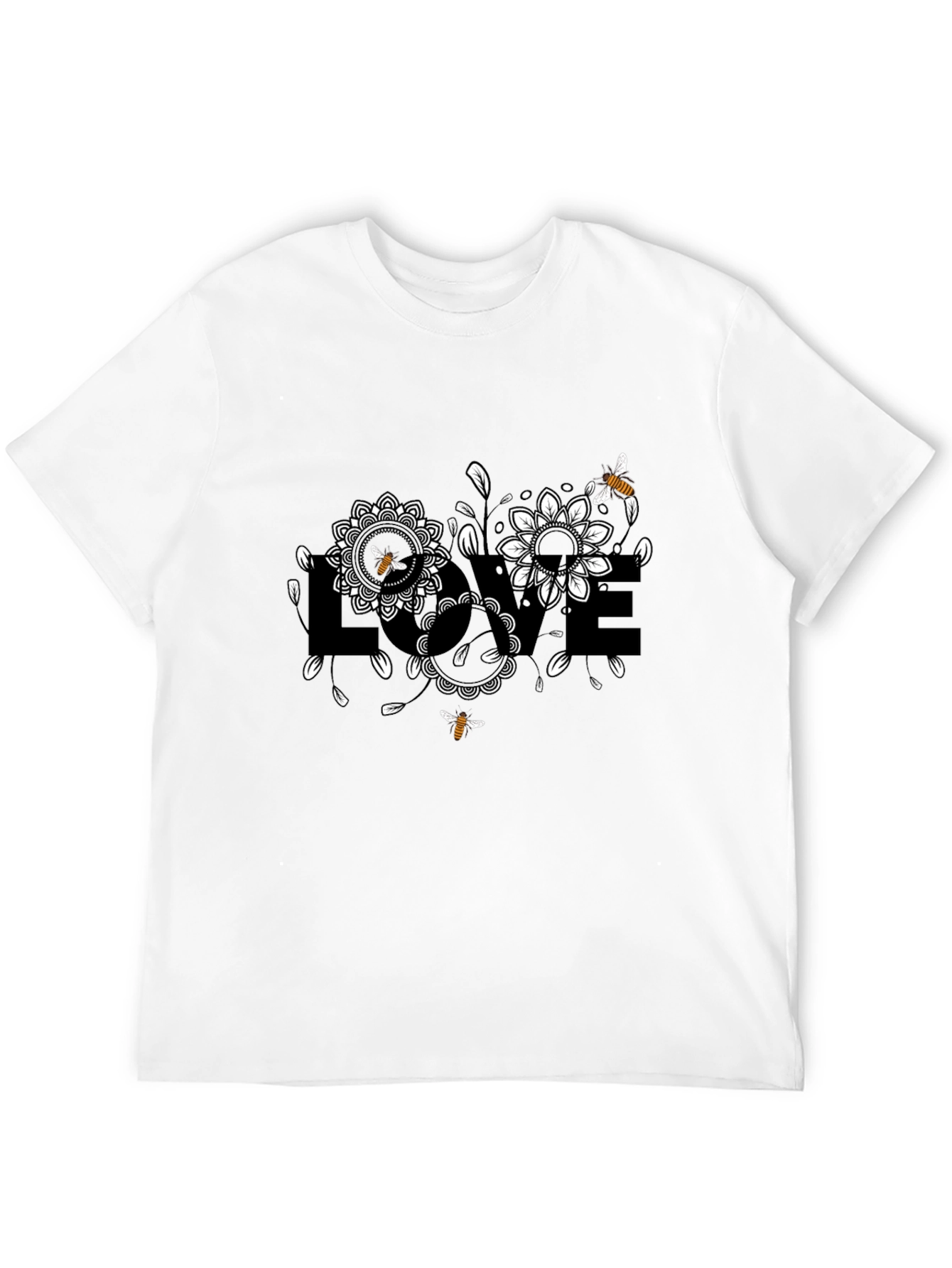 Love Blooms: Bee & Floral Graphic Tee