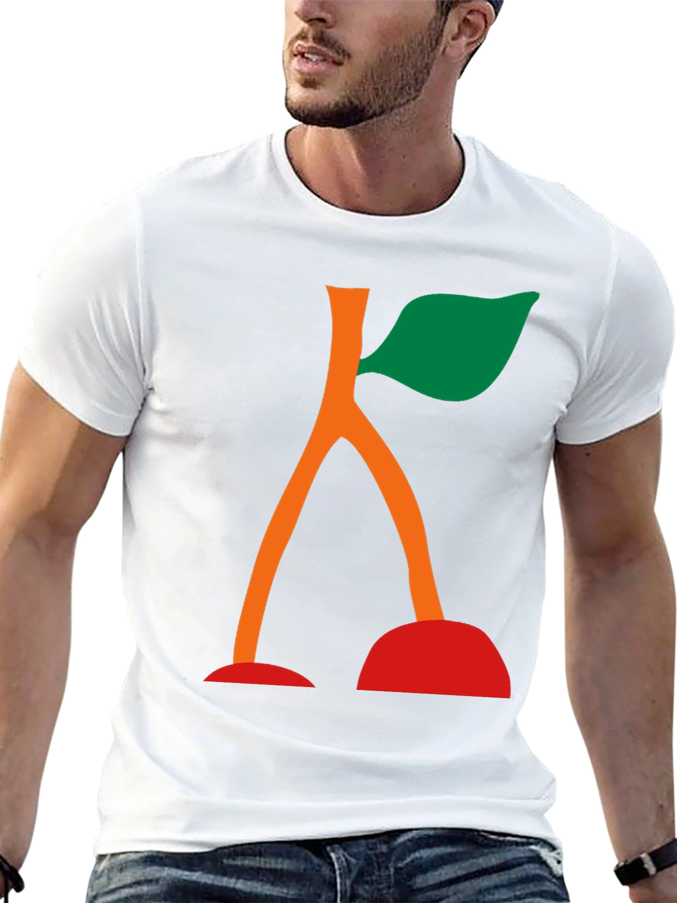 Abstract Cherry Graphic Tee - Unique Design