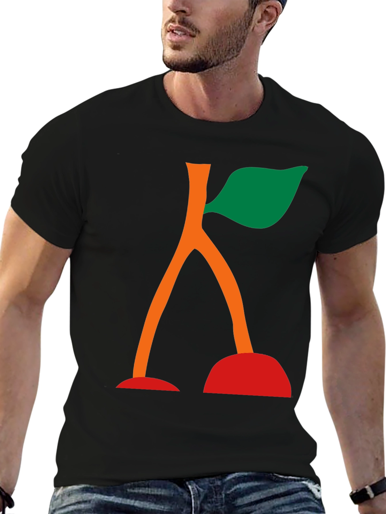 Abstract Cherry Graphic Tee - Unique Design