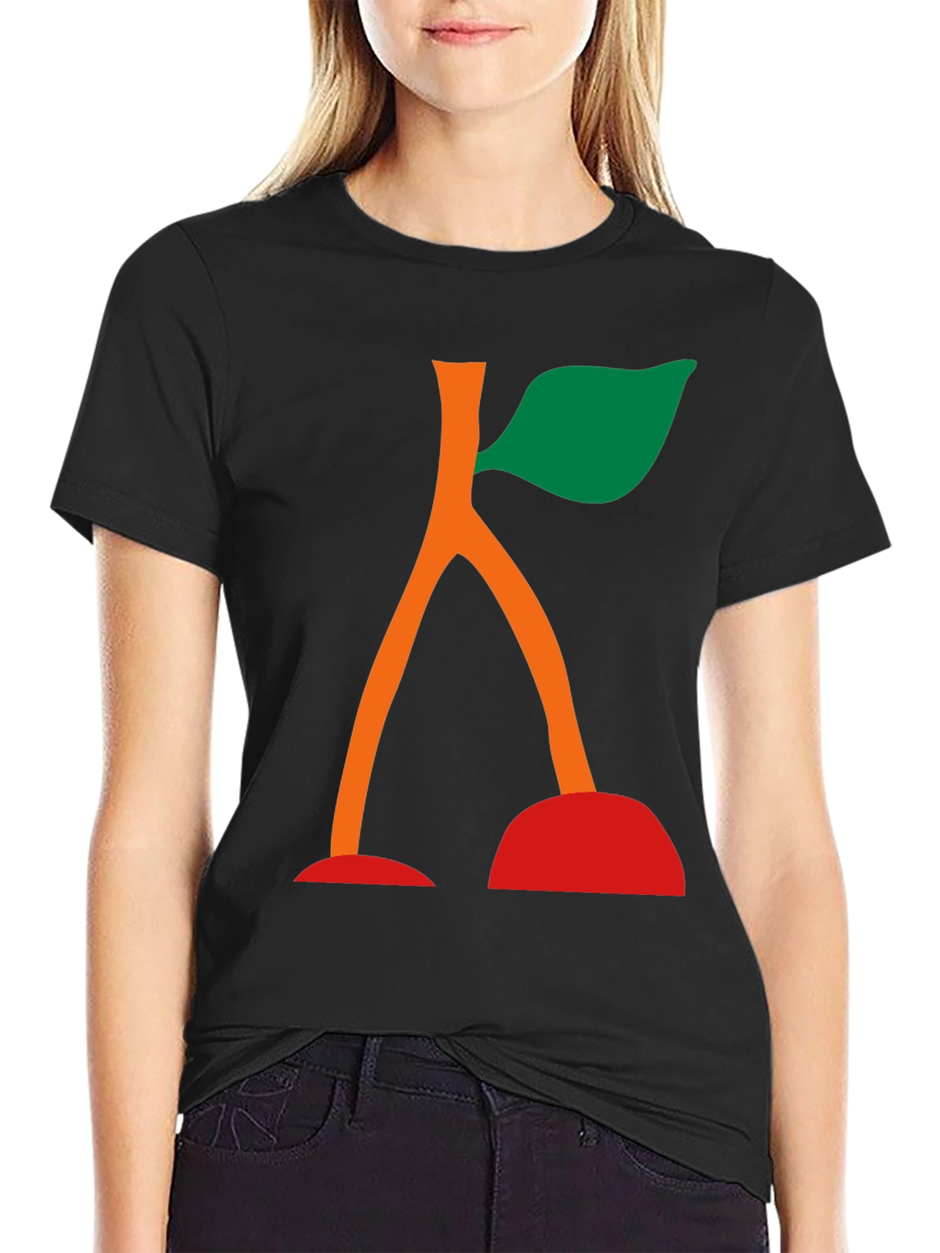 Abstract Cherry Graphic Tee - Unique Design