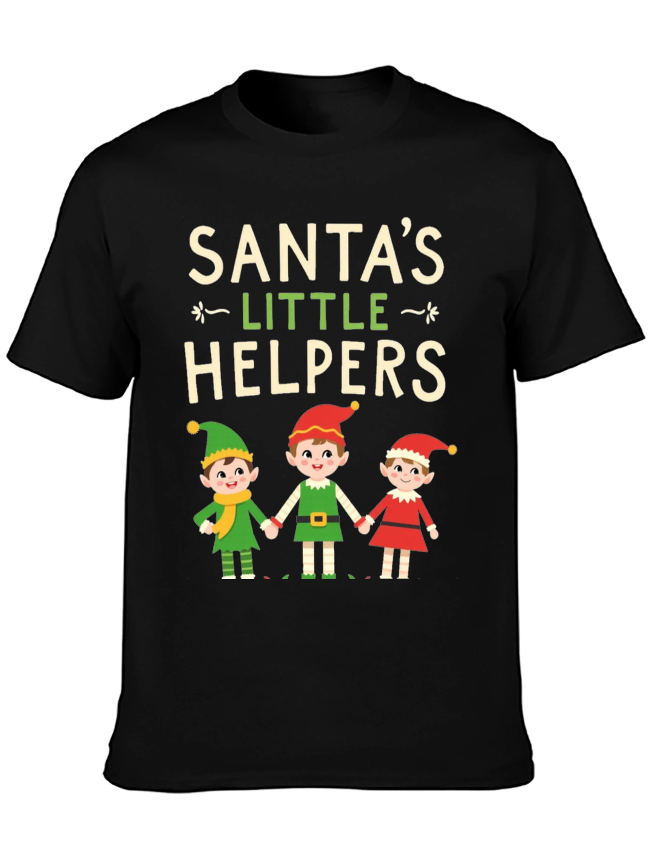 Santas Little Helpers Christmas Graphic Tee