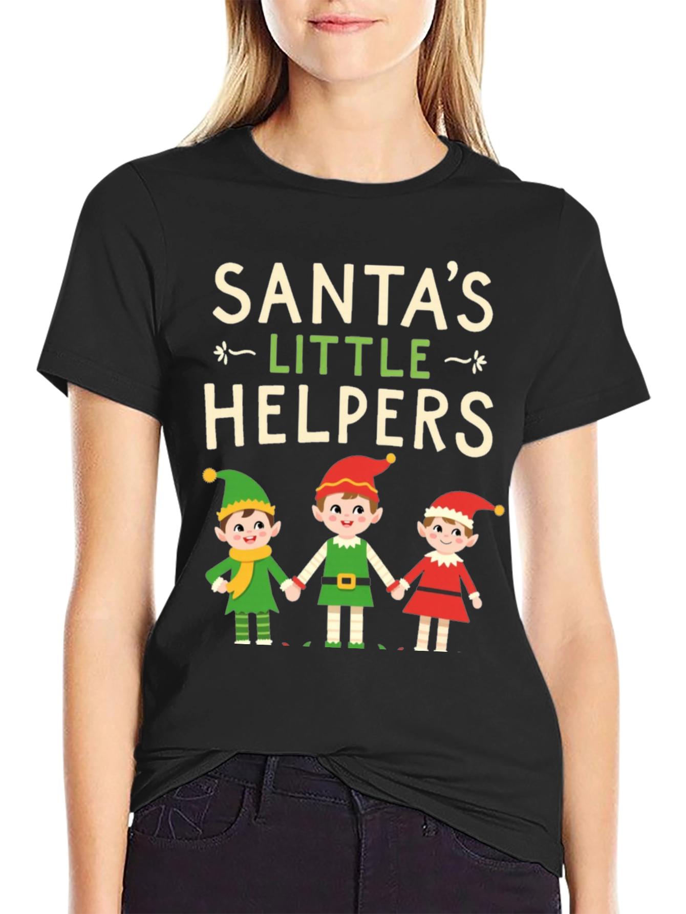 Santas Little Helpers Christmas Graphic Tee
