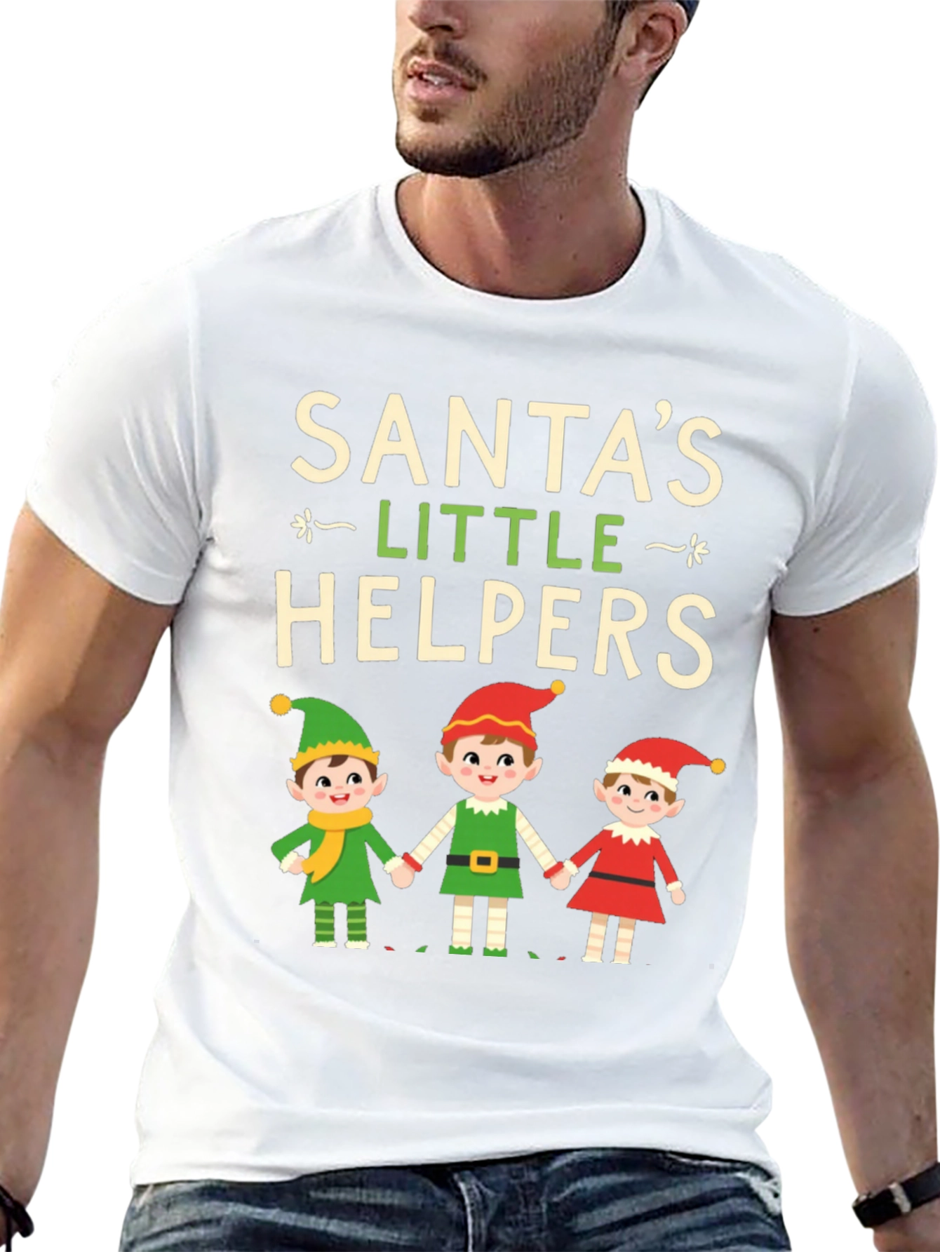 Santas Little Helpers Christmas Graphic Tee