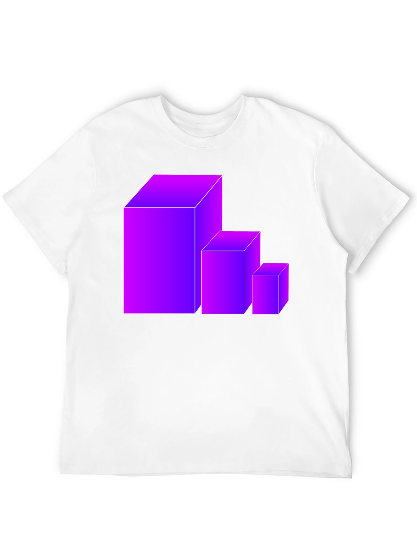 Gradient Cube Graphic T-Shirt - Modern Geometric Tee