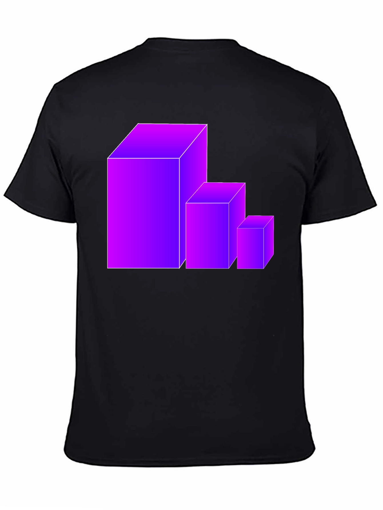 Gradient Cube Graphic T-Shirt - Modern Geometric Tee