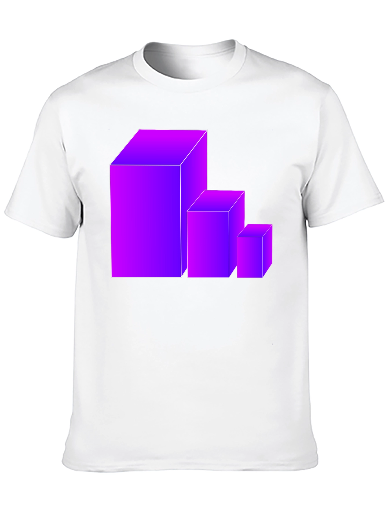 Gradient Cube Graphic T-Shirt - Modern Geometric Tee