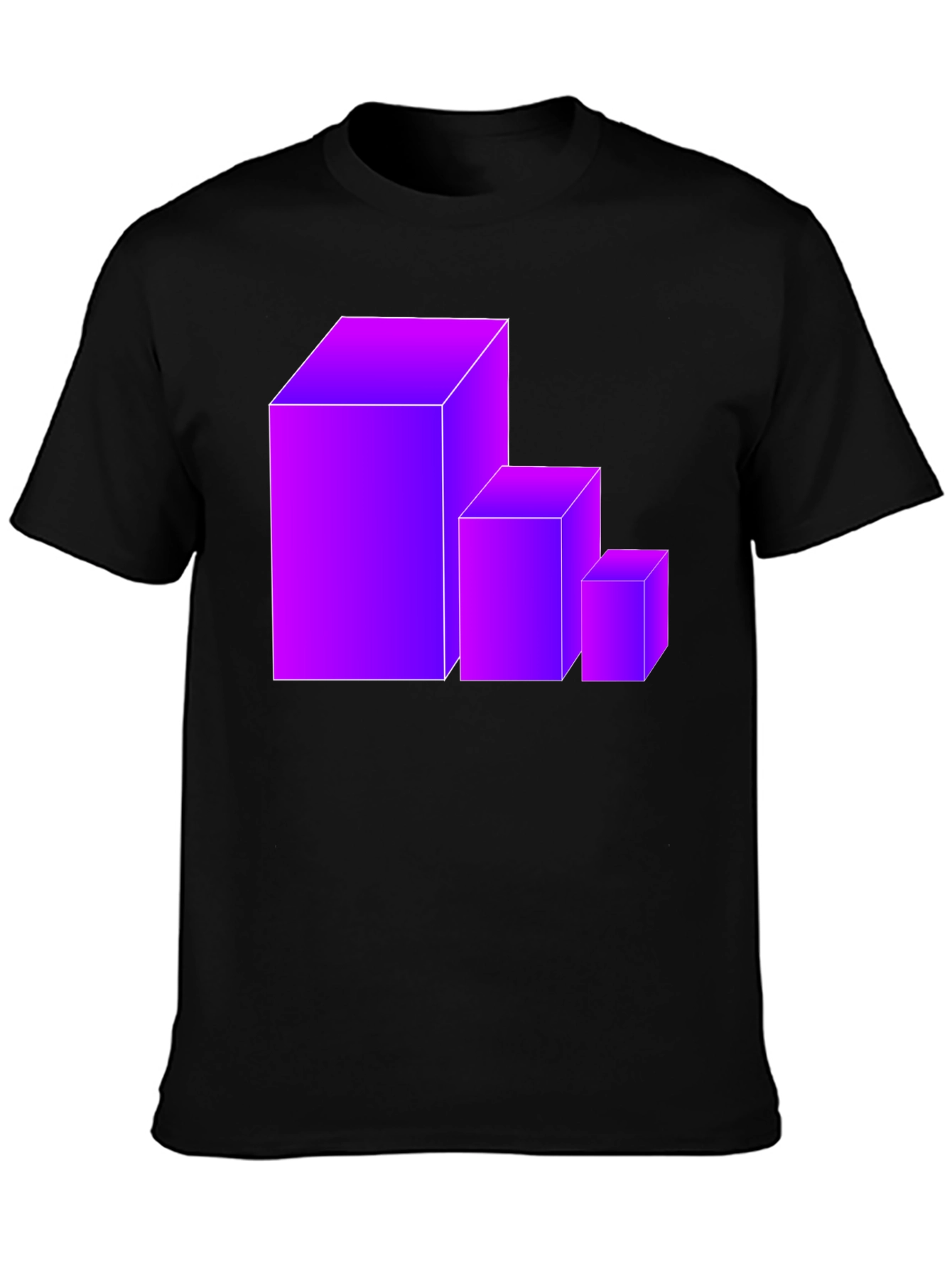 Gradient Cube Graphic T-Shirt - Modern Geometric Tee