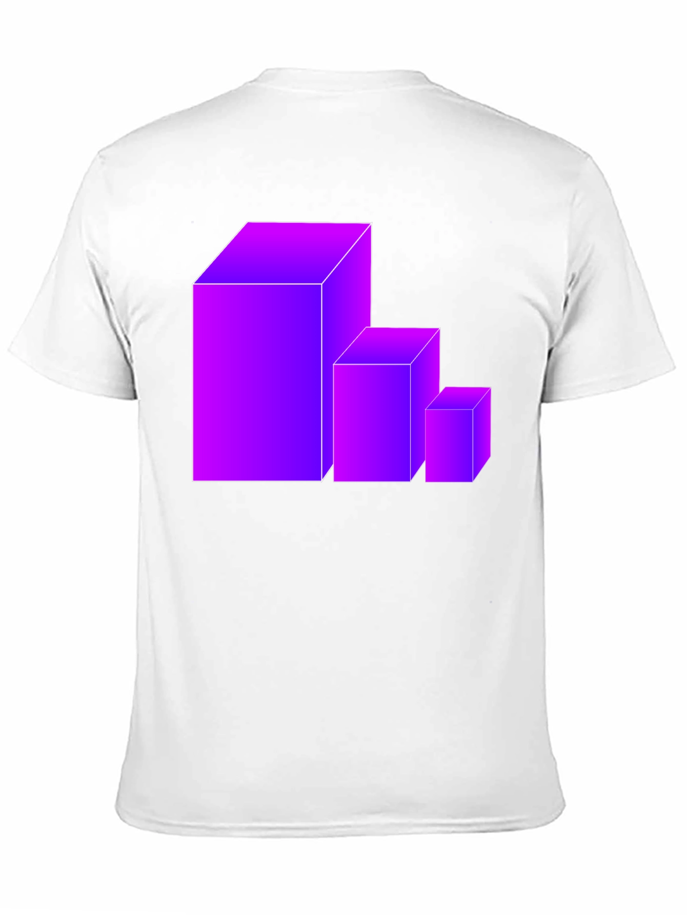 Gradient Cube Graphic T-Shirt - Modern Geometric Tee
