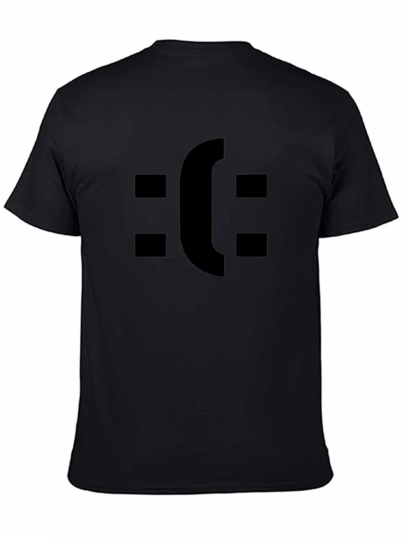 Sad Face T-Shirt - Black Graphic Tee