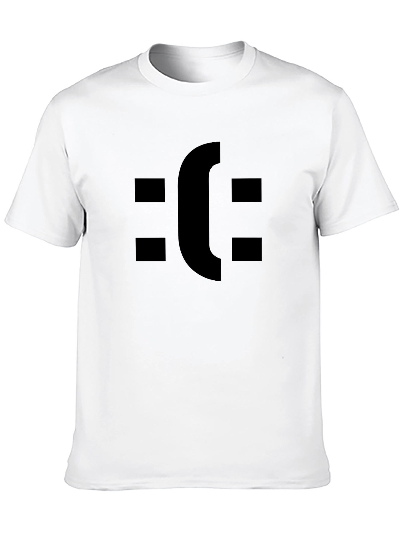 Sad Face T-Shirt - Black Graphic Tee