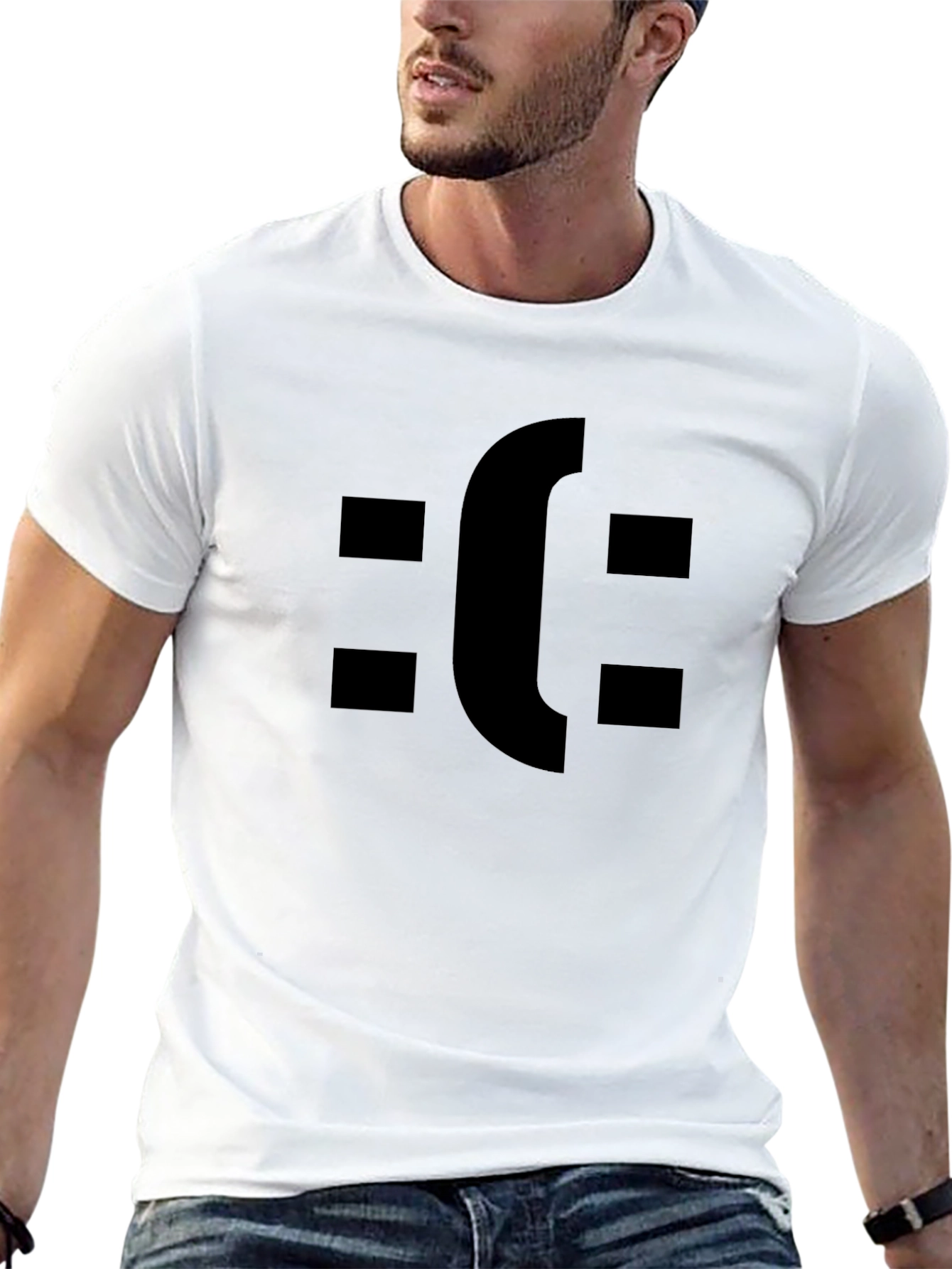 Sad Face T-Shirt - Black Graphic Tee