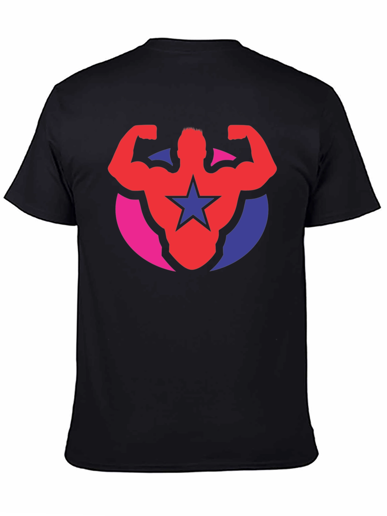 Muscle Star Graphic Tee - Black