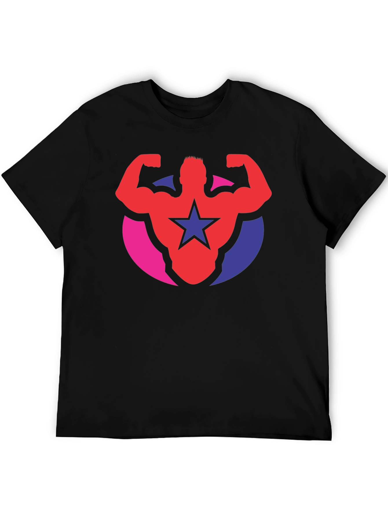 Muscle Star Graphic Tee - Black