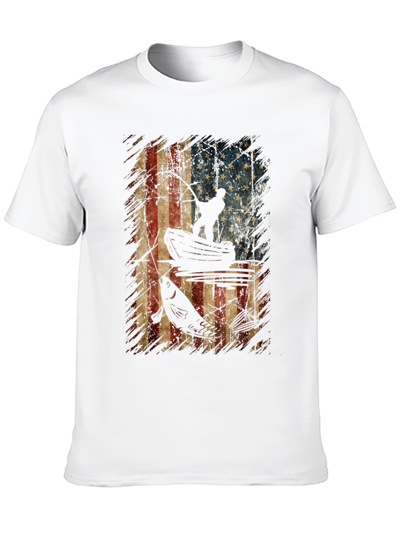 American Flag Fishing Graphic Tee