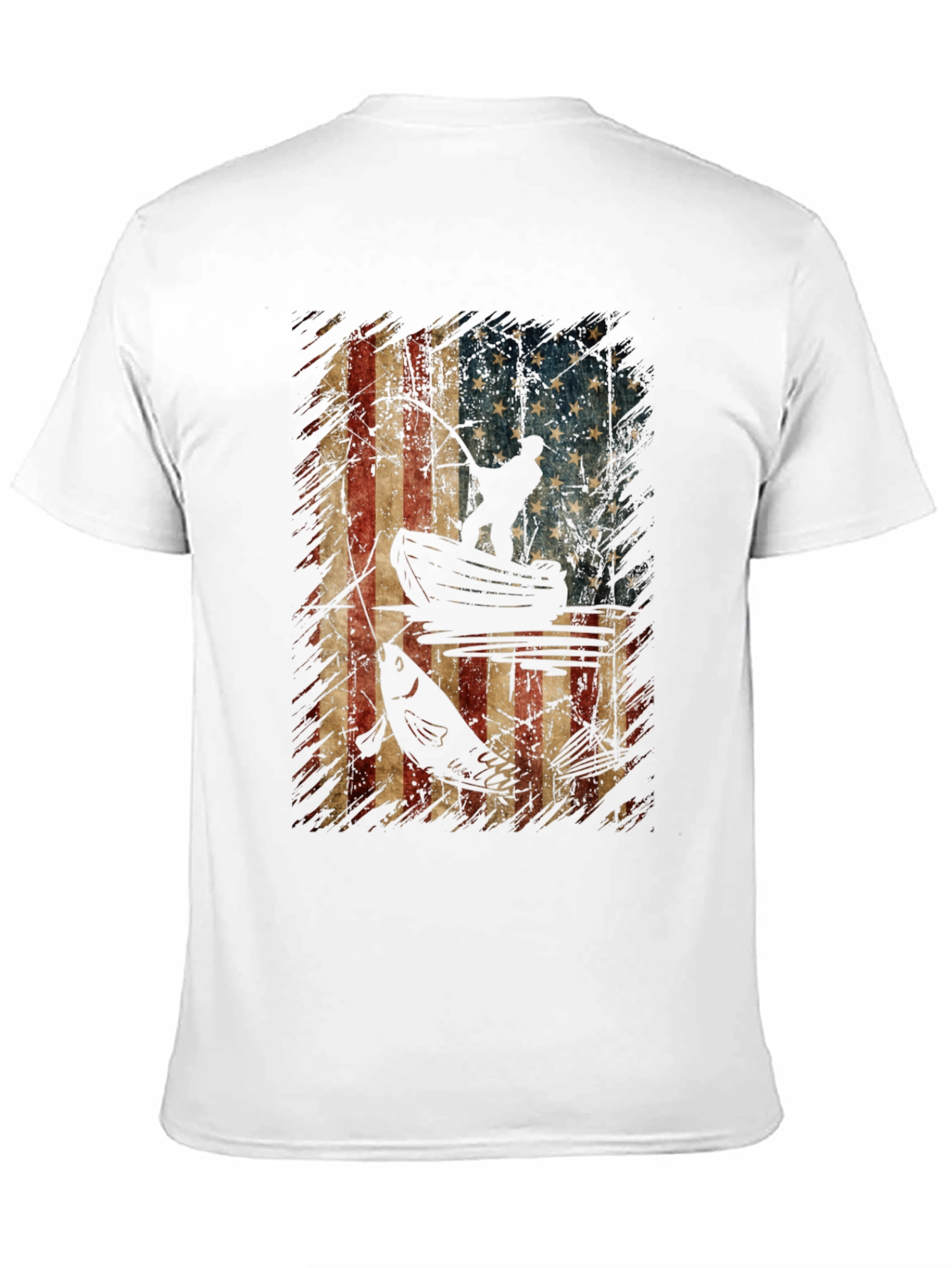 American Flag Fishing Graphic Tee