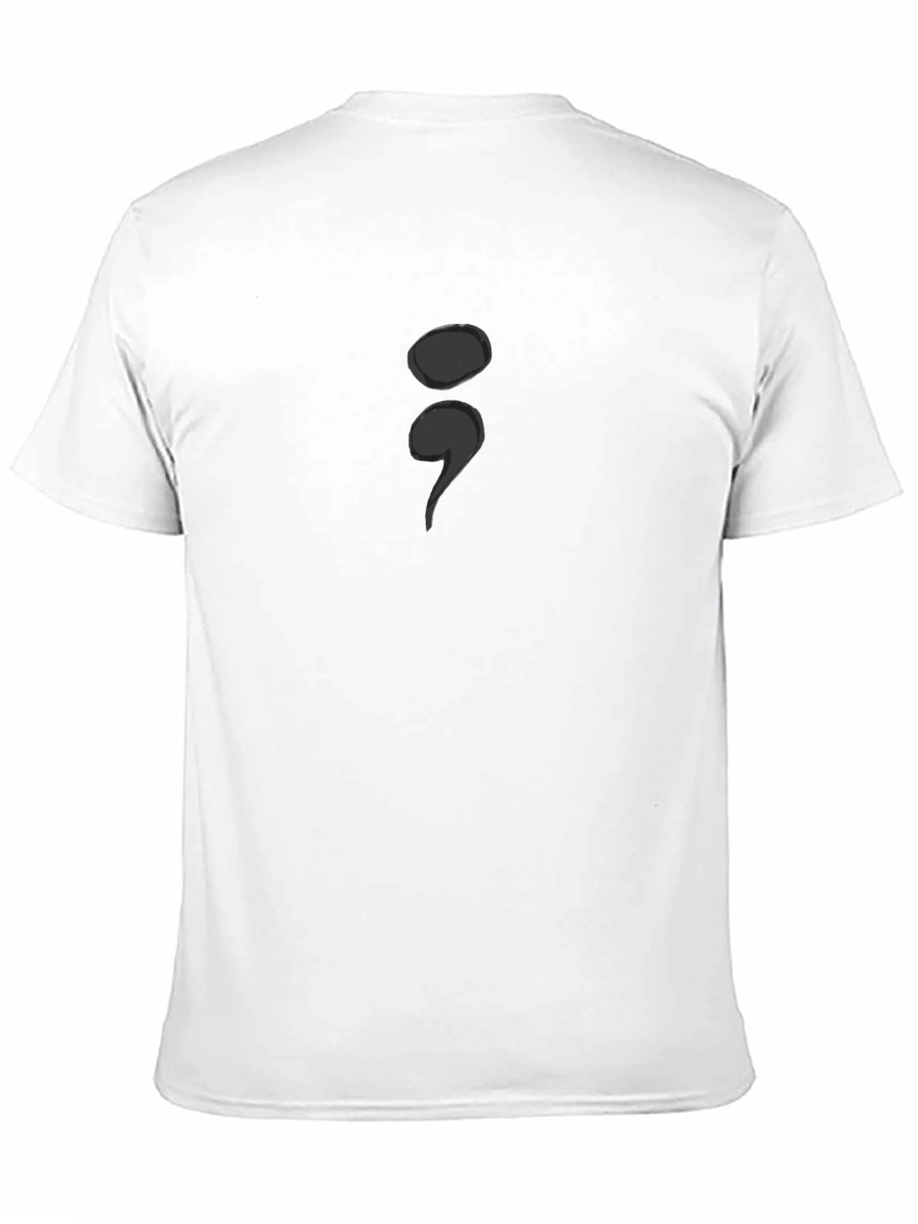 Black Semicolon Graphic Tee - A Symbol of Strength