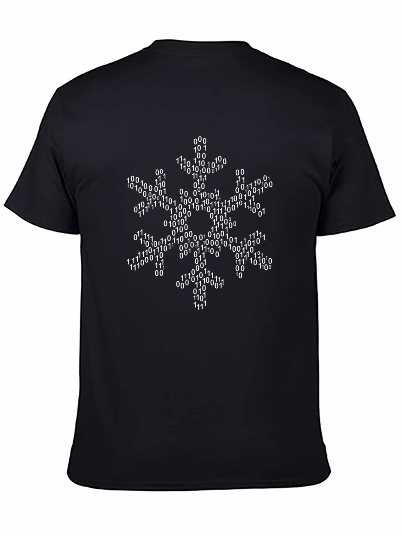 Binary Code Snowflake T-Shirt - Geek Chic