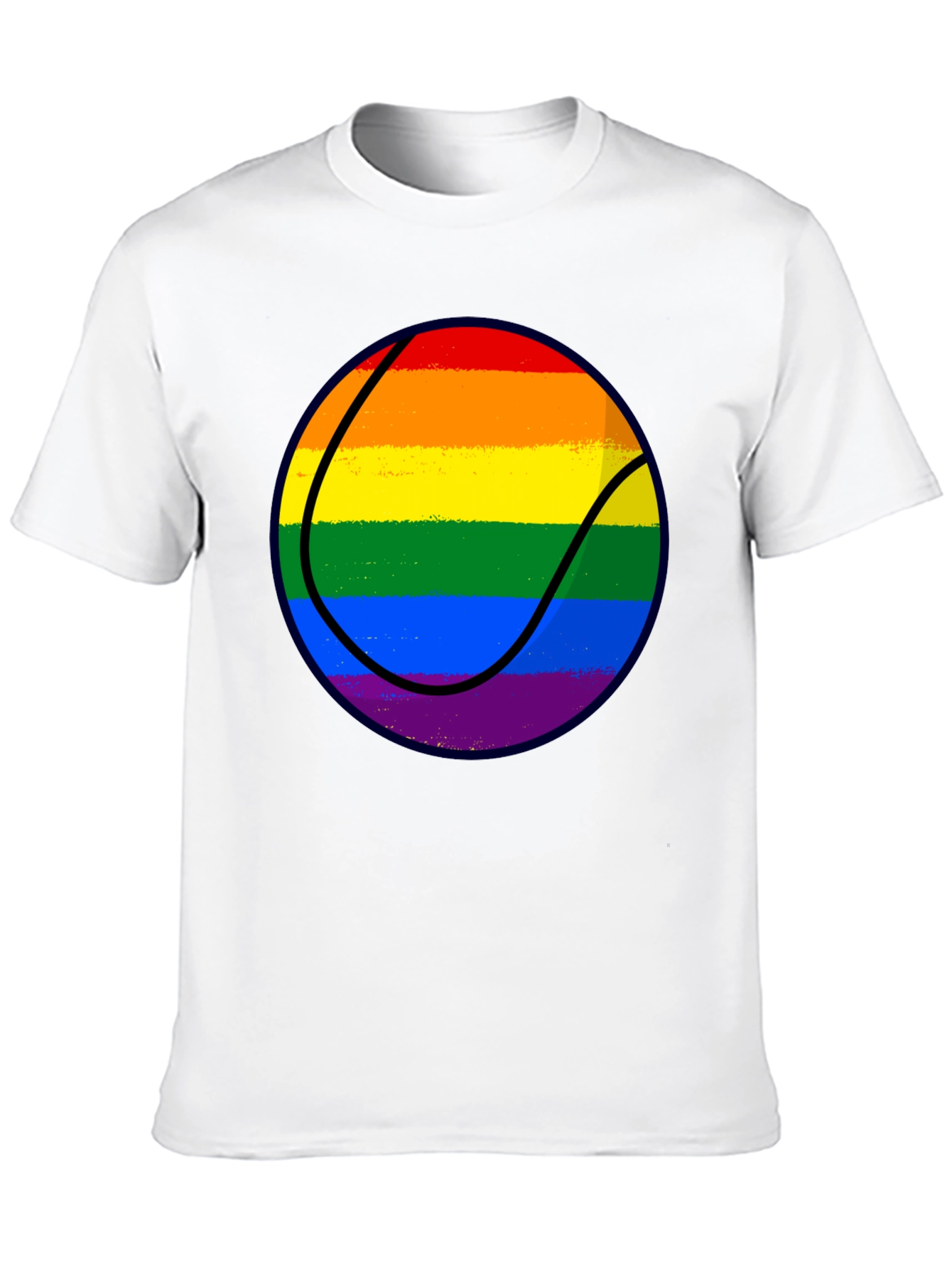 LGBT Rainbow Basketball Graphic Tee