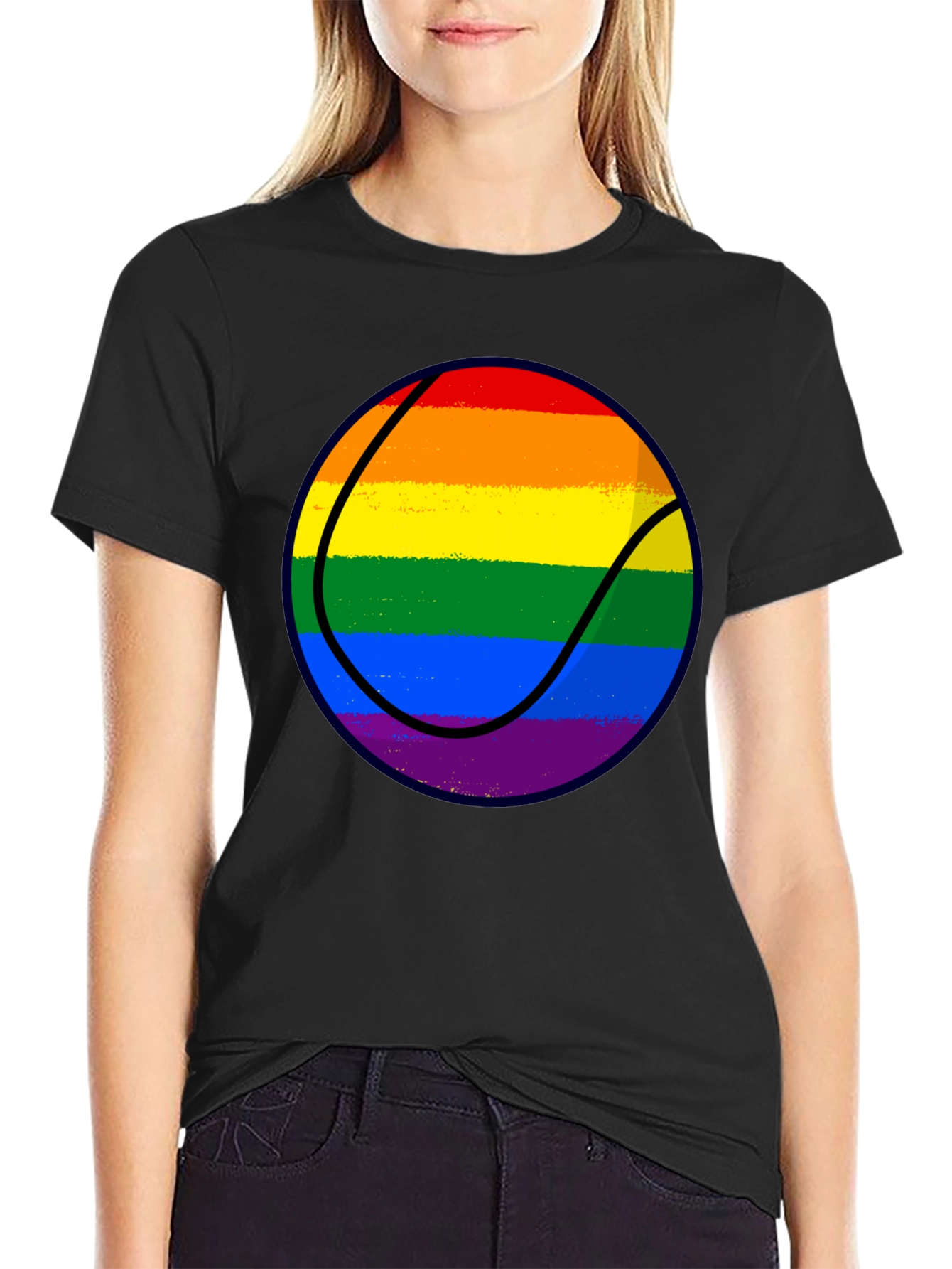 LGBT Rainbow Basketball Graphic Tee