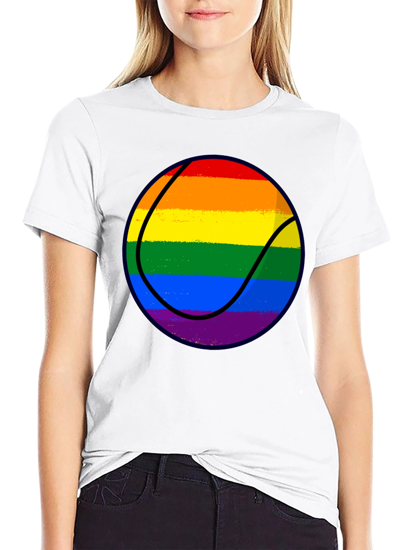 LGBT Rainbow Basketball Graphic Tee