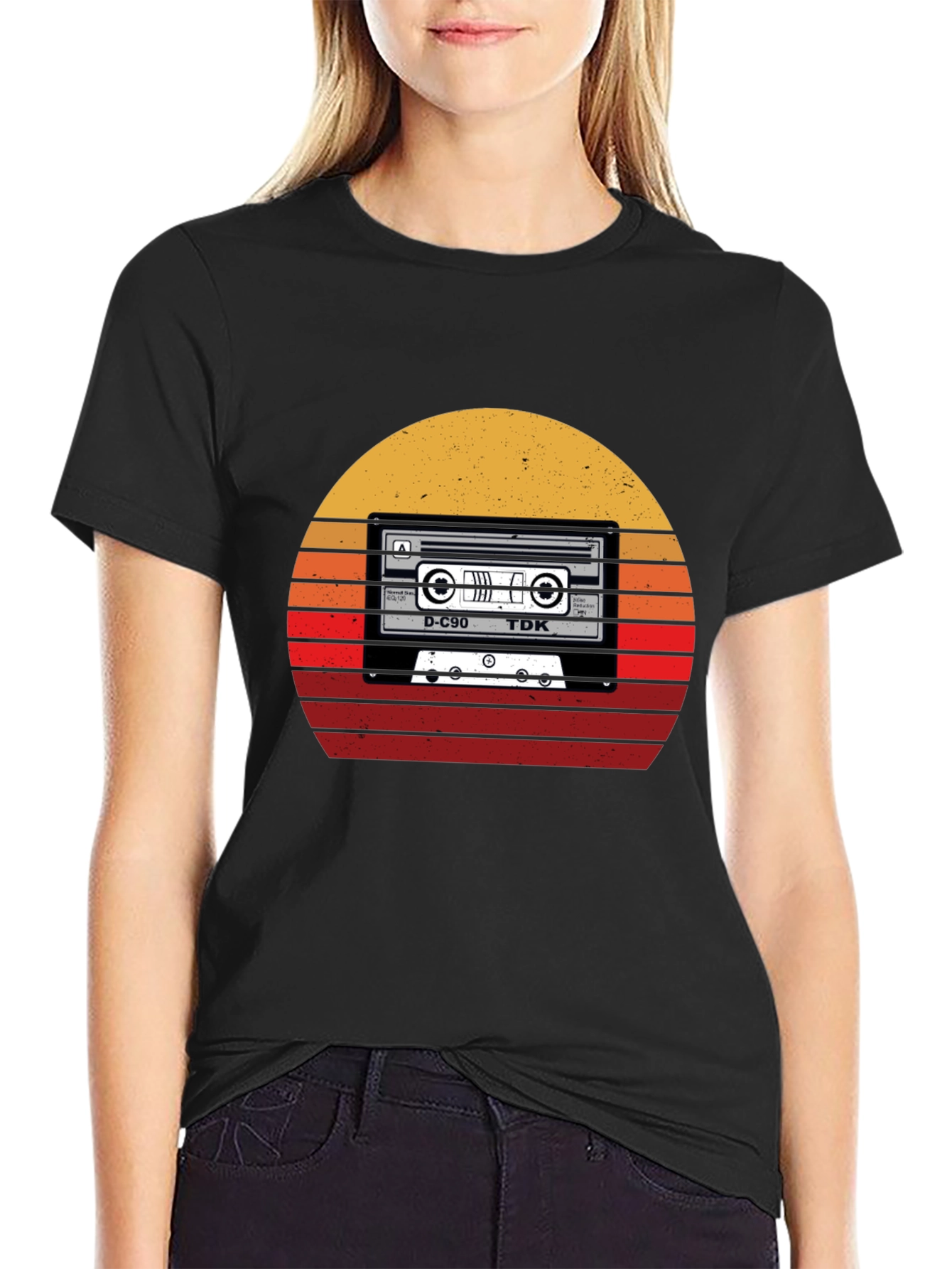 Retro Cassette Tape Sunset T-Shirt