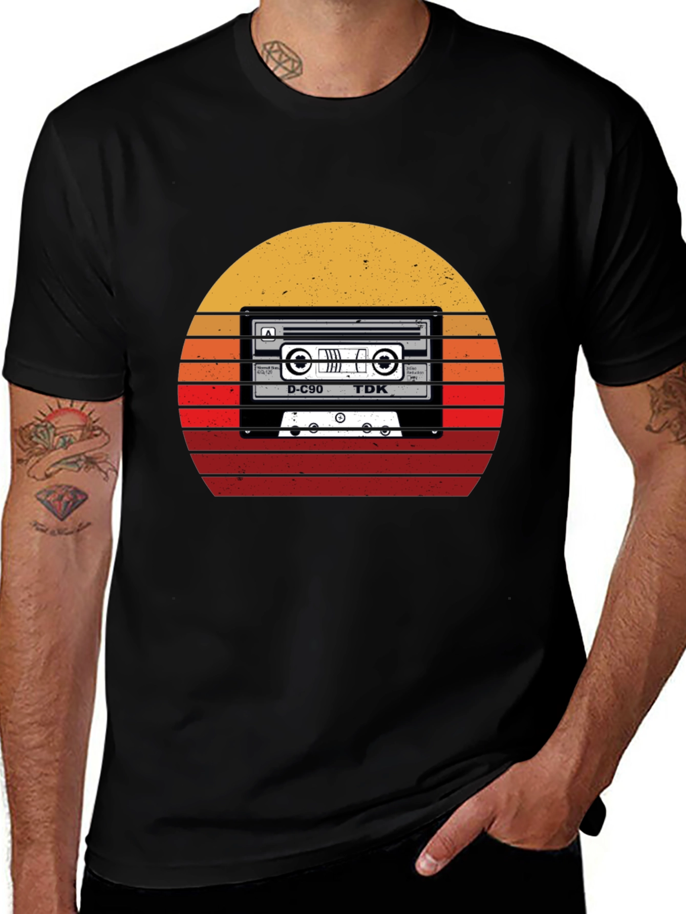 Retro Cassette Tape Sunset T-Shirt