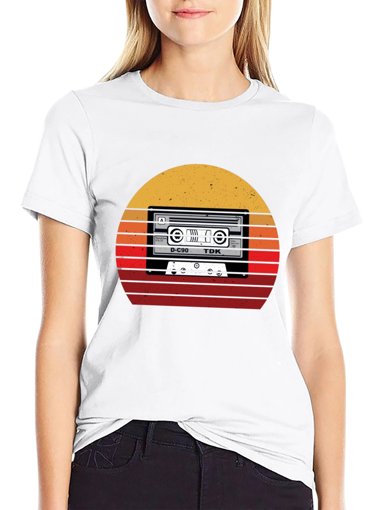 Retro Cassette Tape Sunset T-Shirt
