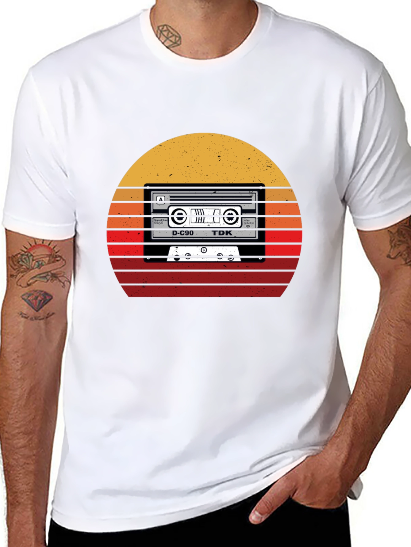 Retro Cassette Tape Sunset T-Shirt