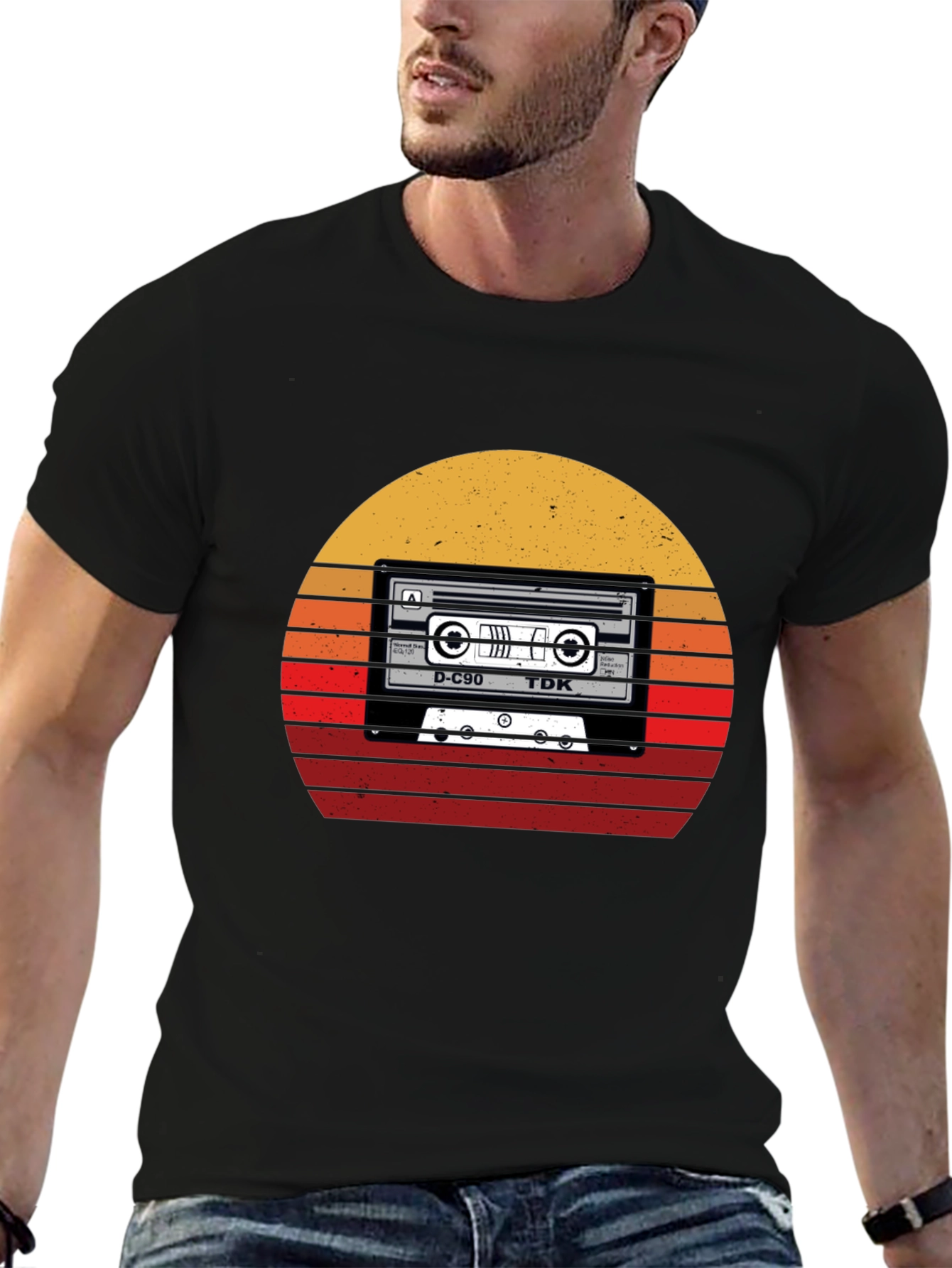 Retro Cassette Tape Sunset T-Shirt