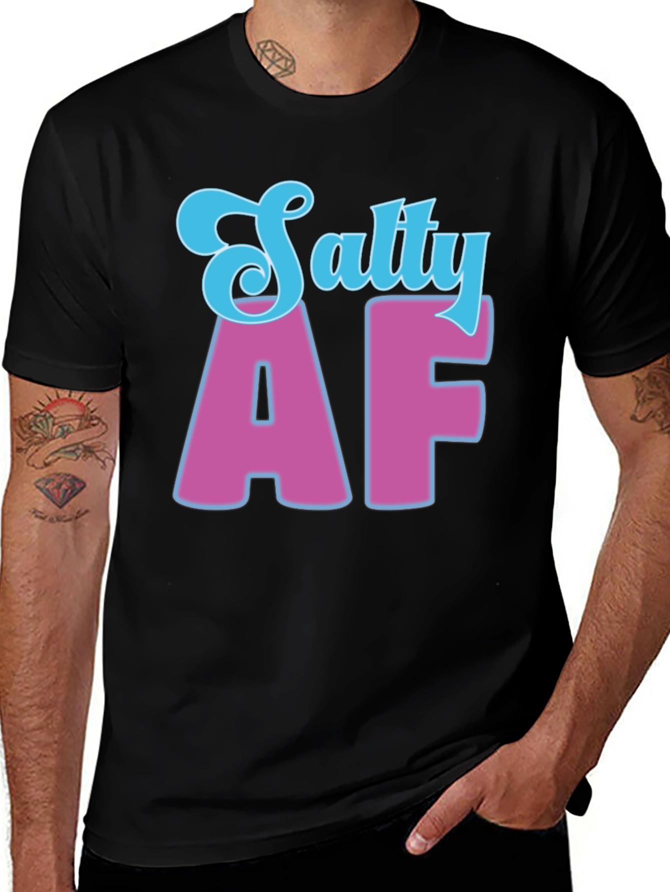 Salty AF Black Graphic Tee