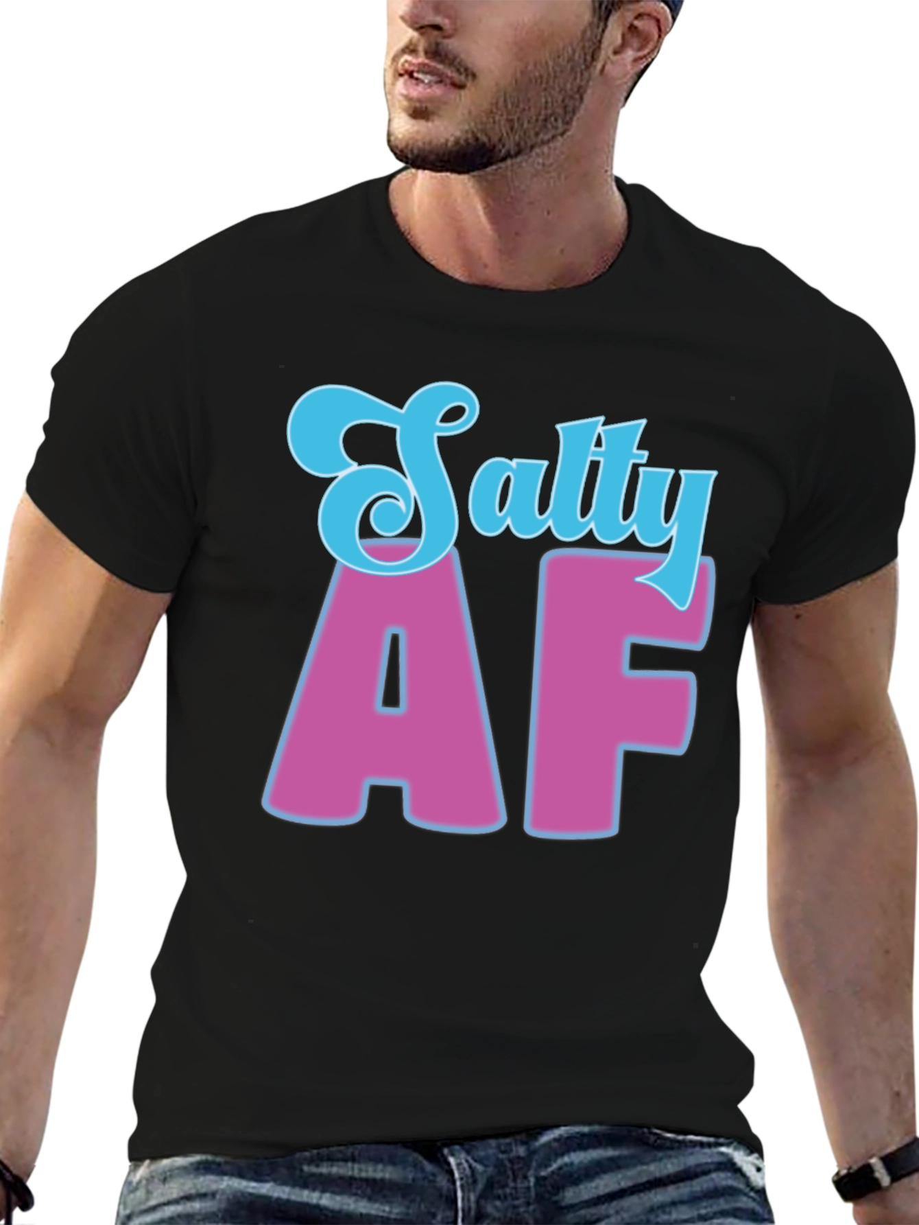 Salty AF Black Graphic Tee