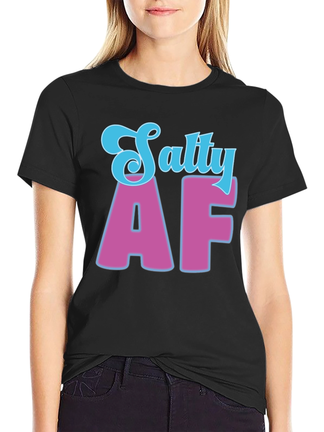 Salty AF Black Graphic Tee