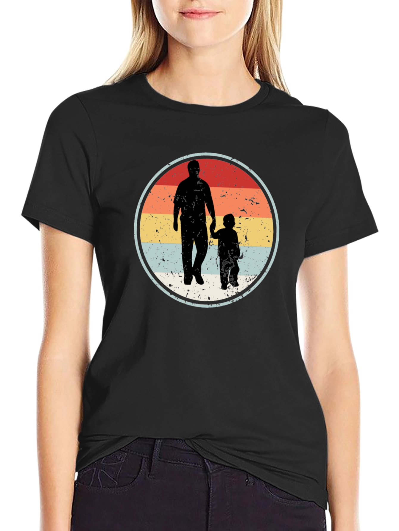 Retro Father & Child Graphic Tee