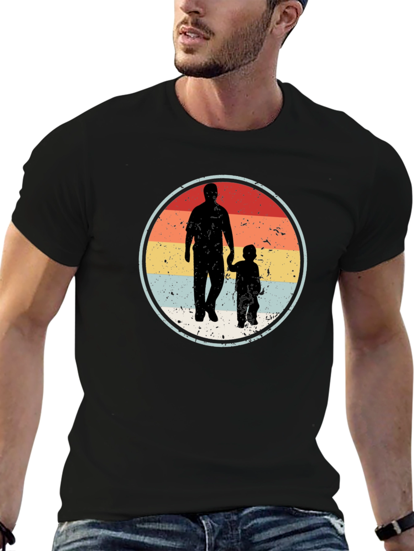Retro Father & Child Graphic Tee