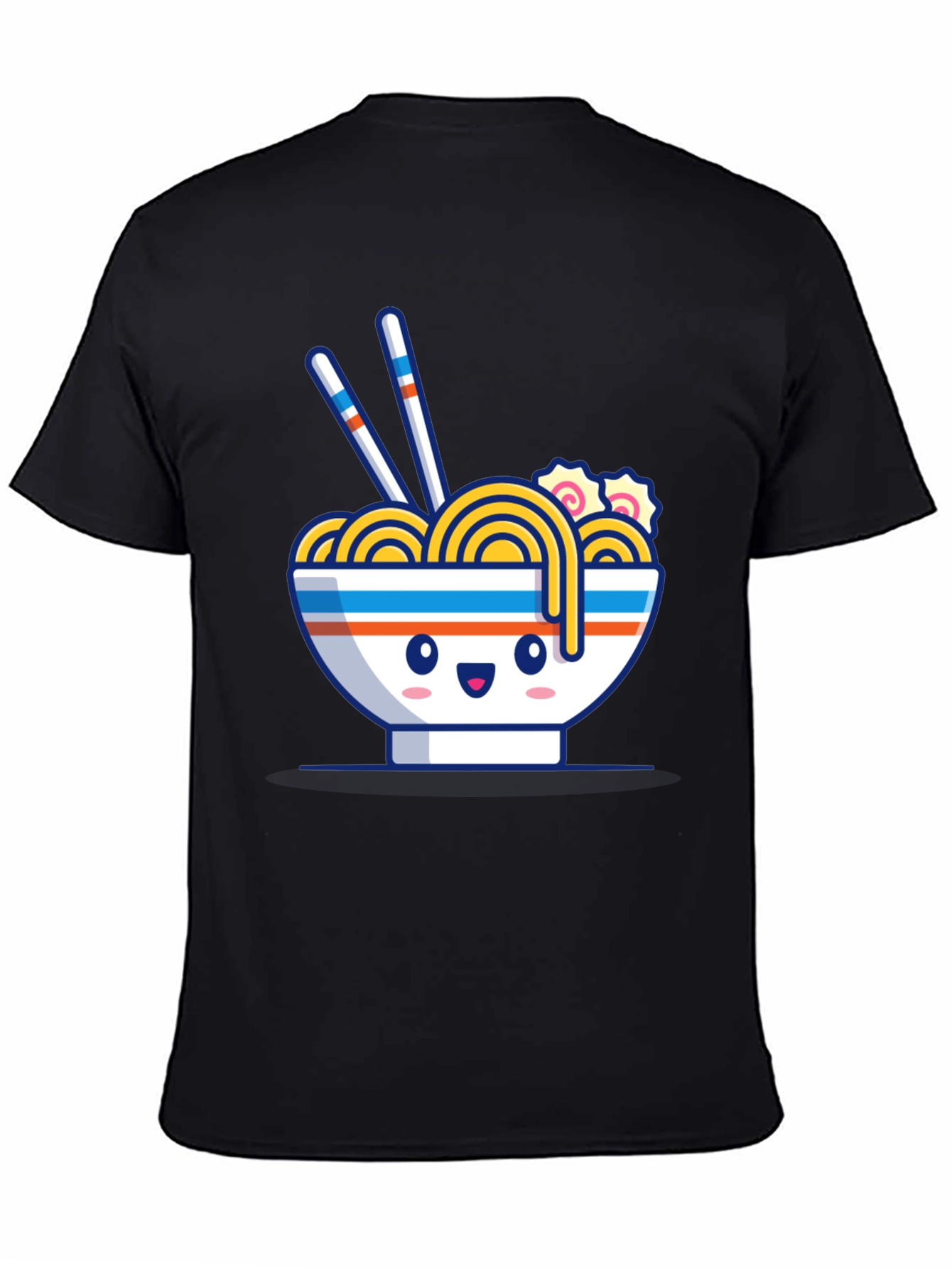 Kawaii Ramen Bowl Black T-Shirt