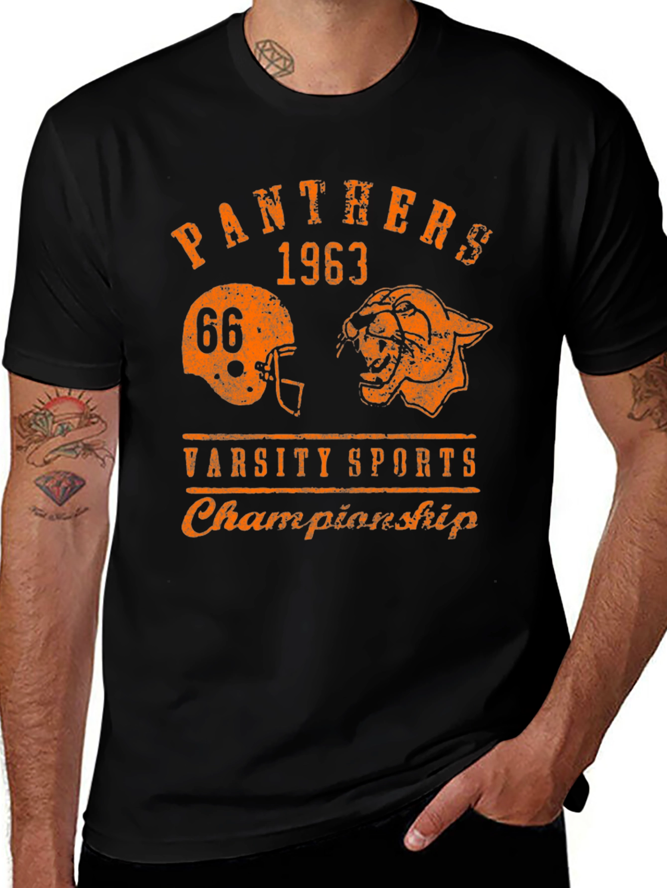 Panthers 1963 Varsity Sports Championship Black T-Shirt