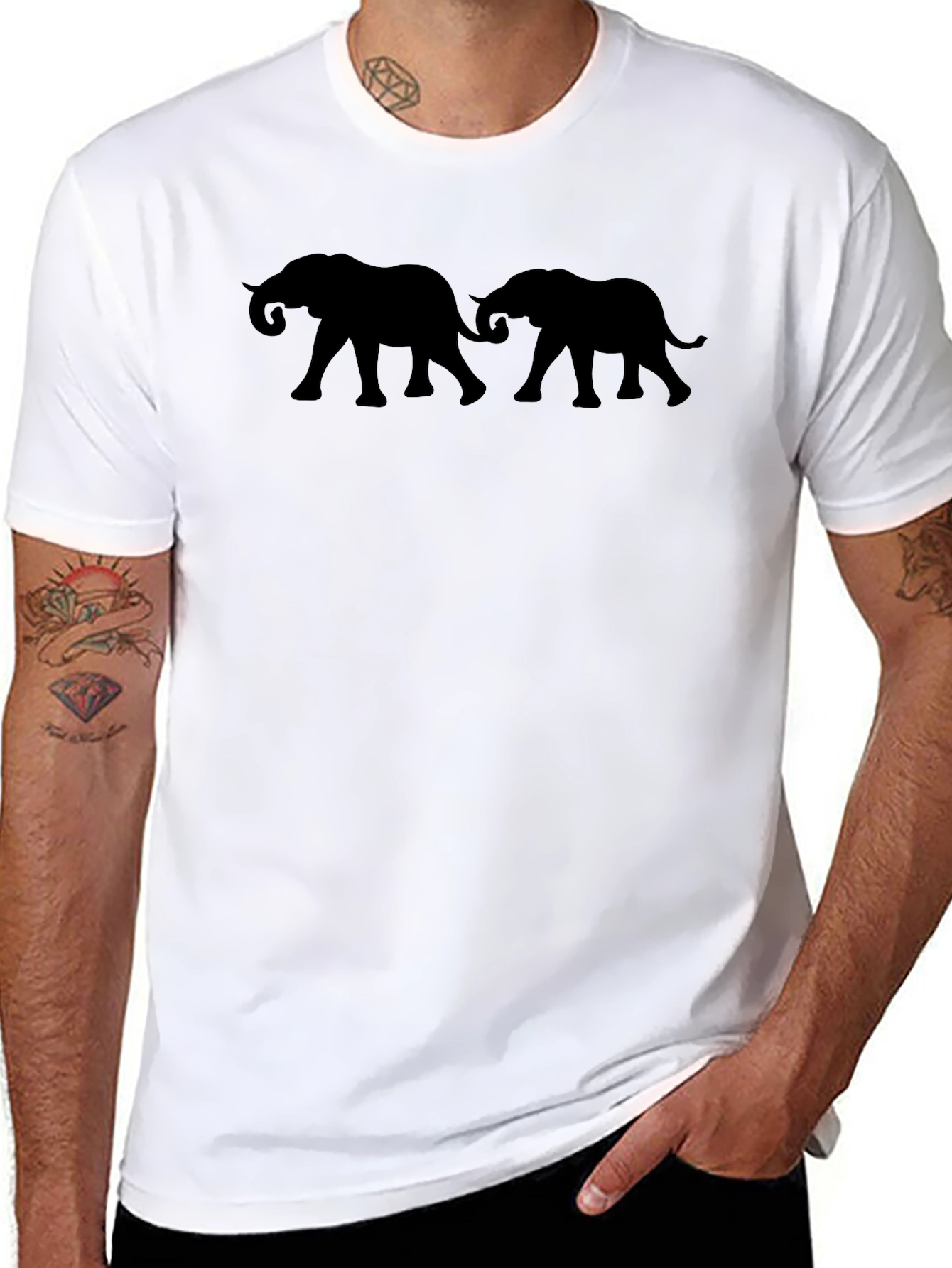 Elephant Silhouette Graphic Tee