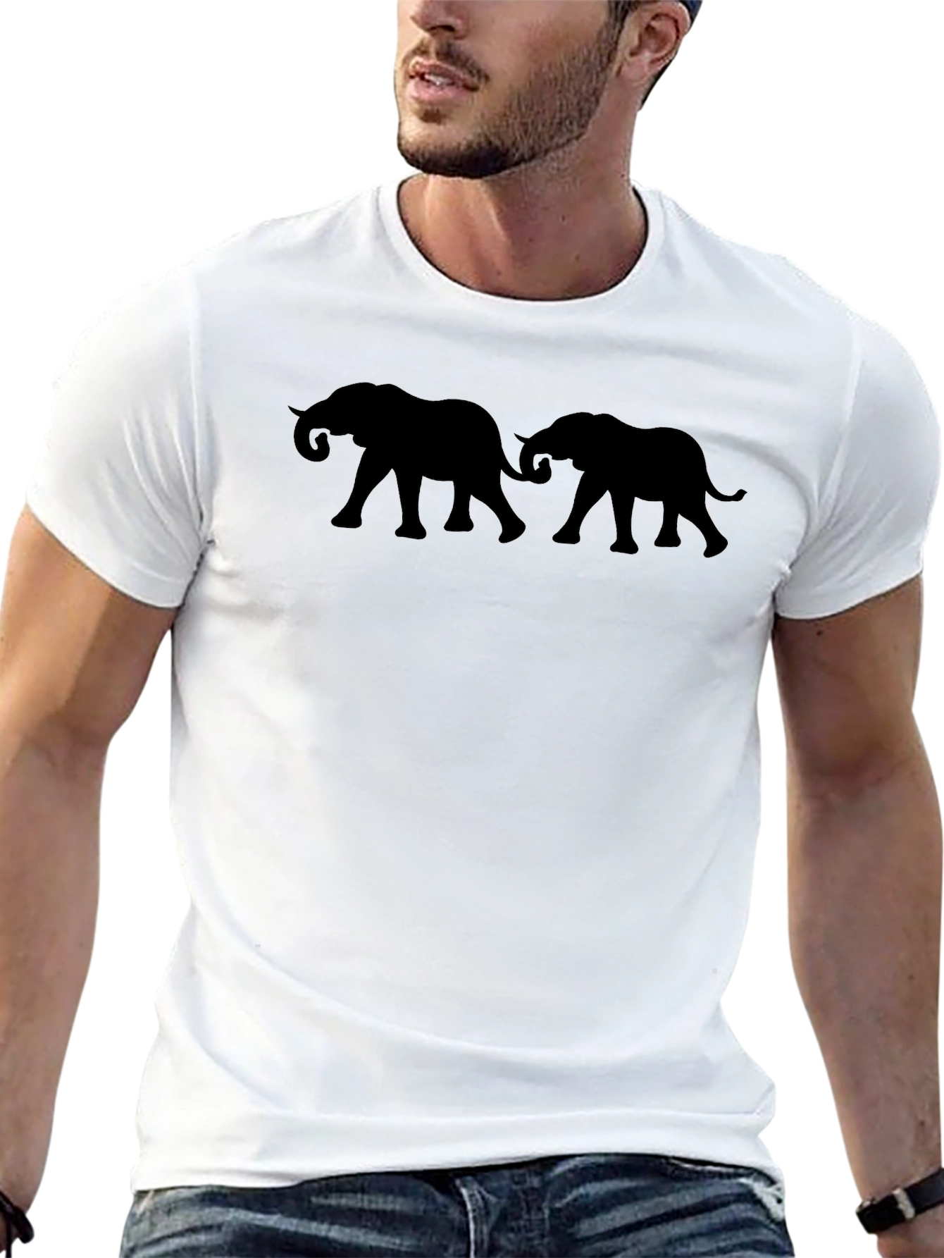 Elephant Silhouette Graphic Tee