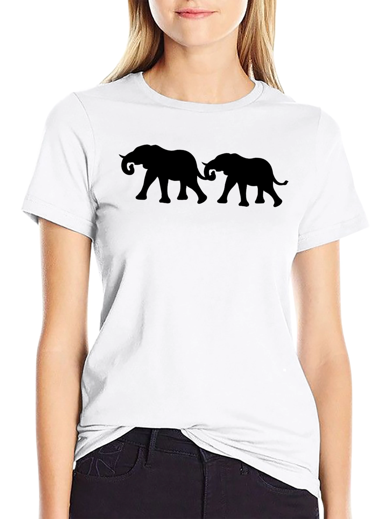 Elephant Silhouette Graphic Tee